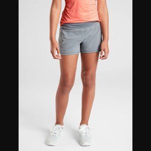 Athleta Girl Solid Record Breaker Grey Shorts